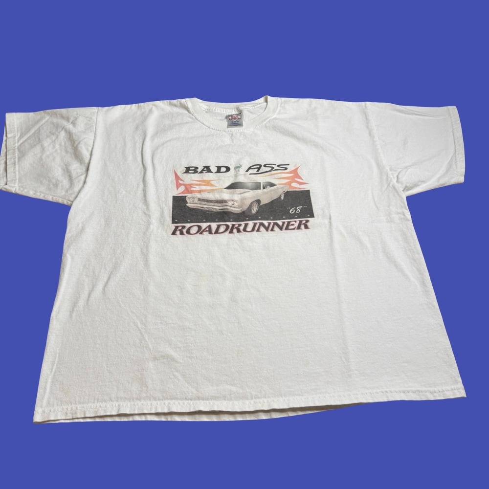 Plymouth Roadrunner Racing T Shirt XL Hot Rod Muscle Car Y2K Distressed